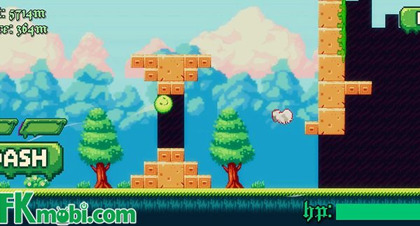 Cố gắng cho chú slime nhỏ di chuyển xa nhất có thể trong game SlimyLeap afkmobi slimyleap 1jpg