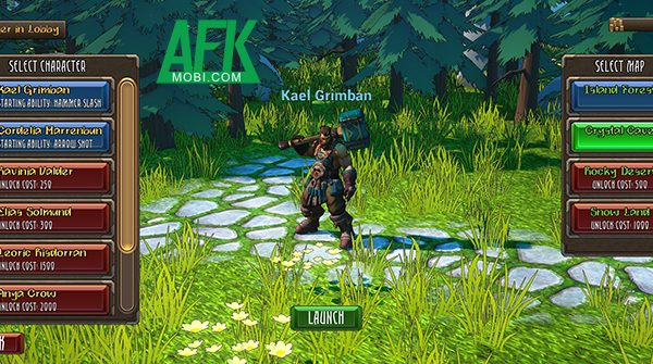 Điều khiển anh hùng chiến đấu sinh tồn trước bọn quái vật trong game Survivors RL afkmobi survivorsrl 1jpg