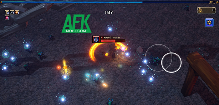 Điều khiển anh hùng chiến đấu sinh tồn trước bọn quái vật trong game Survivors RL 3