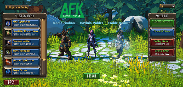 Điều khiển anh hùng chiến đấu sinh tồn trước bọn quái vật trong game Survivors RL 4