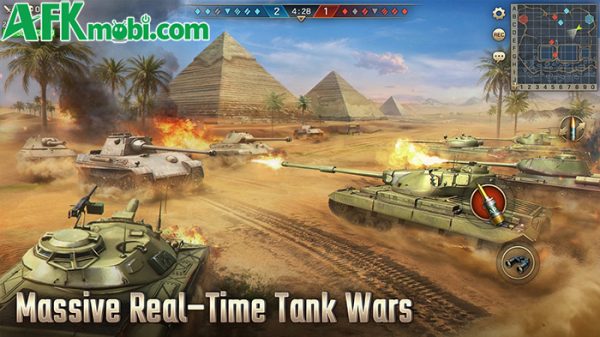 Điều khiển những mẫu xe tăng Thế chiến II chiến đấu trong game Tank Front: 15v15 Warfare afkmobi tankfront 1jpg