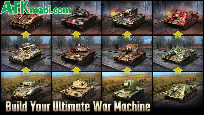 Điều khiển những mẫu xe tăng Thế chiến II chiến đấu trong game Tank Front: 15v15 Warfare 3