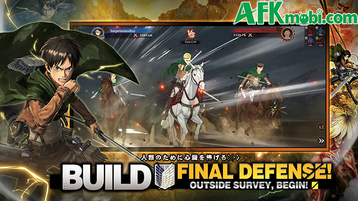 Titan Awakening game chiến thuật đấu tướng rảnh tay lấy chủ đề Attack on Titan 0