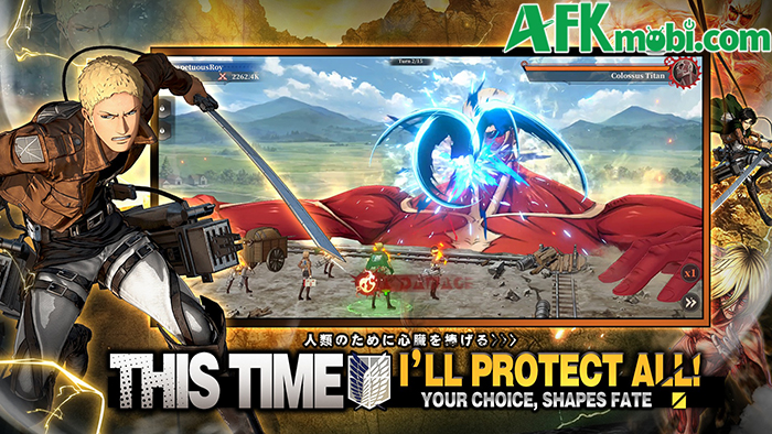 Titan Awakening game chiến thuật đấu tướng rảnh tay lấy chủ đề Attack on Titan 2