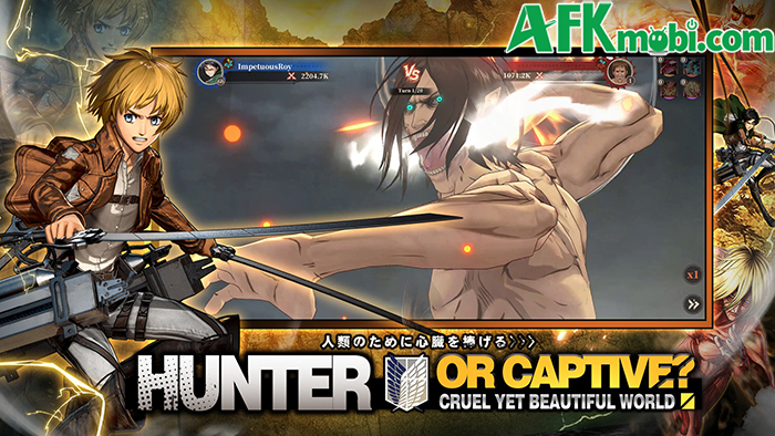 Titan Awakening game chiến thuật đấu tướng rảnh tay lấy chủ đề Attack on Titan 3