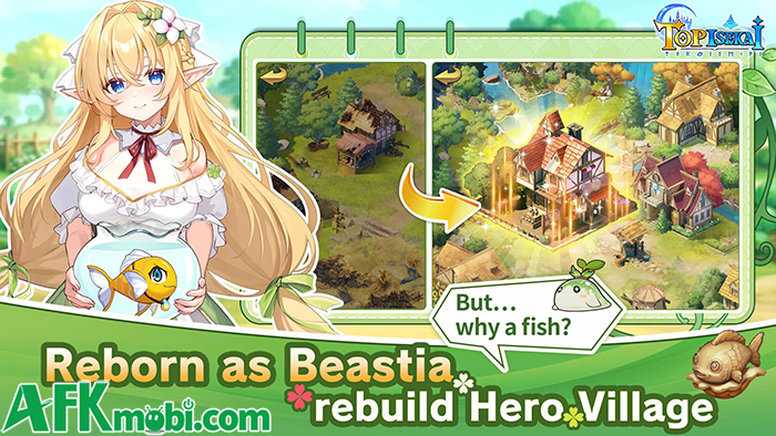 Chuyển sinh thành cá với trọng trách gầy dựng lại một ngôi làng tại game Top Isekai 0