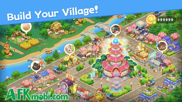 Xây dựng ngôi làng của bạn trong thế giới yêu quái với game Tougen Adventures afkmobi tougenadventures 1jpg