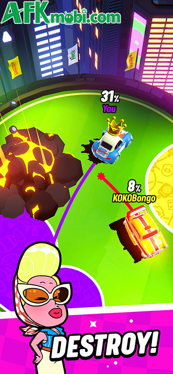 Cạnh tranh trong việc lái xe sơn đấu trường tại game Trailz - PVP Driving Arena 1