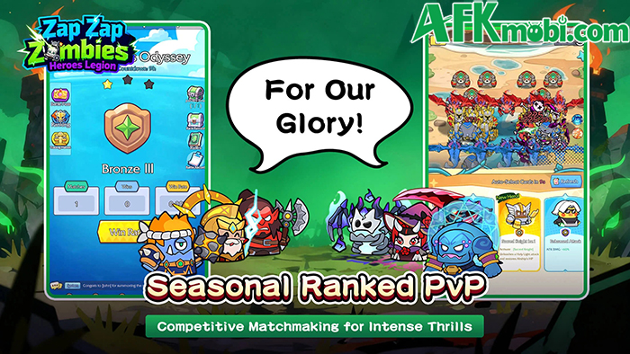 Phòng thủ trước các đợt xuất hiện của bầy đàn thây ma tại Zap Zap Zombies: Heroes Legion 3