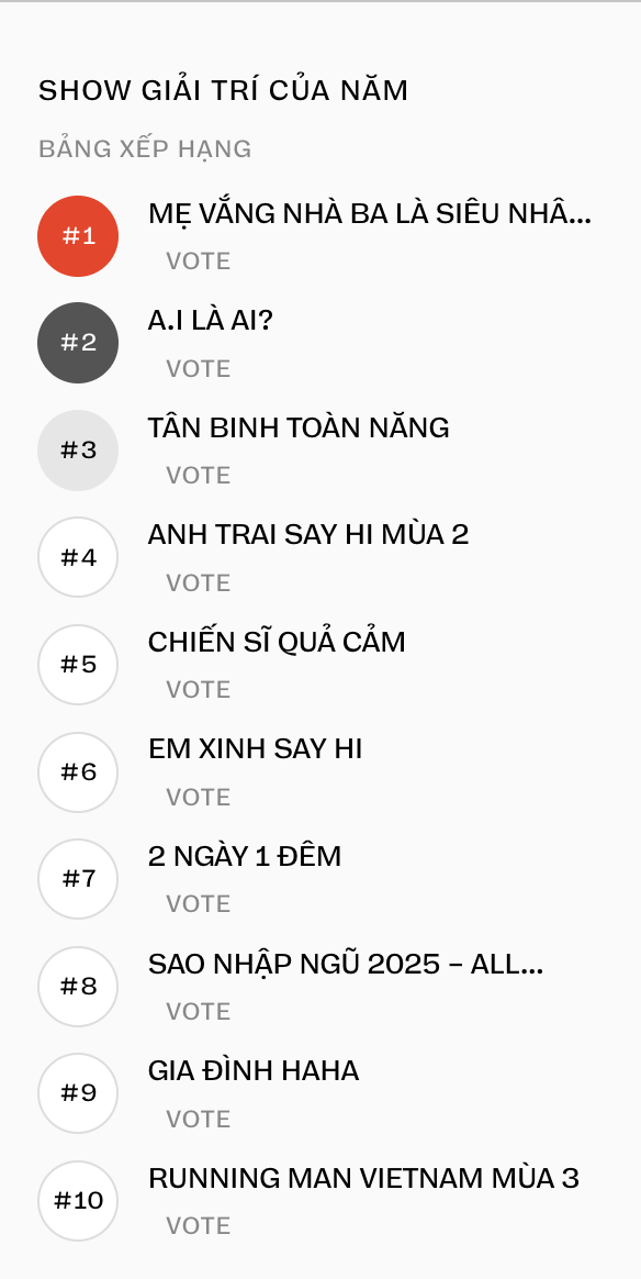 Cuộc đua gameshow hot nhất 2025 chính thức bắt đầu: Vụ trụ