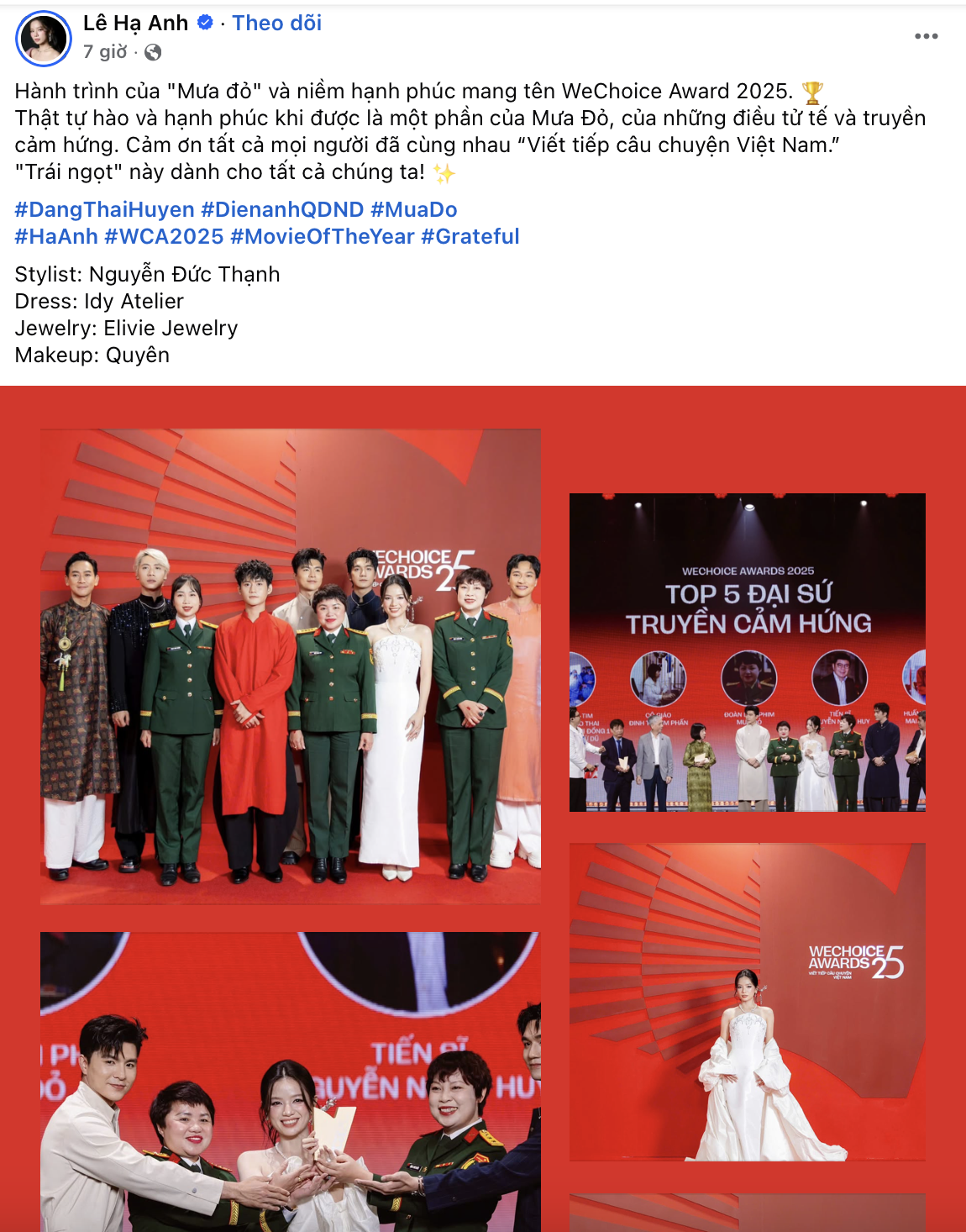 MXH ngập chia sẻ dàn sao Việt sau gala WeChoice Awards: Cảm xúc, ý nghĩa, vỡ oà và hơn thế nữa!- Ảnh 9.