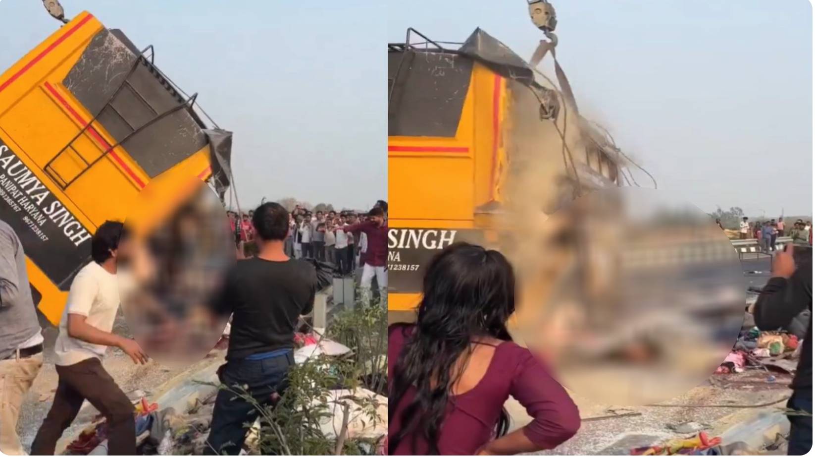 Cảnh tượng kinh hoàng trong vụ lật xe buýt 2 tầng khiến ít nhất 7 người chết, 21 người bị thương- Ảnh 1.