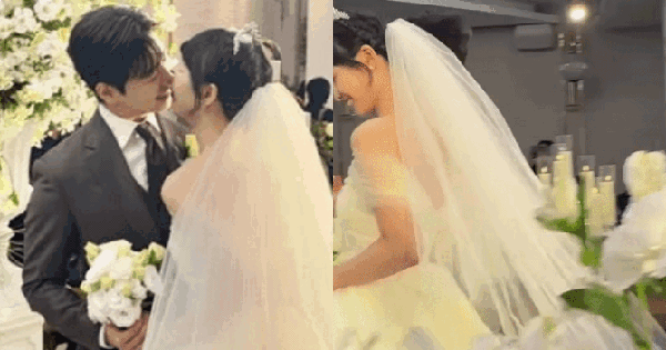 Đám cưới náo loạn đầu năm của diễn viên - ca sĩ 9X: Nụ hôn ngôn tình không hot bằng thái độ của cô dâu av 2 17717525630701095464024 0 0 352 672 crop 1771752581546959107808gifpng