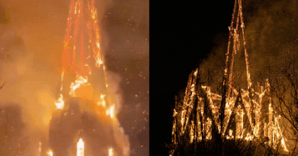 Bàng hoàng cảnh lửa nuốt trọn nhà thờ cổ 153 năm tuổi tại Amsterdam đêm Giao thừa, tháp cao 50m đổ sập avatar1767272195499 1767272196581221261823gifpng