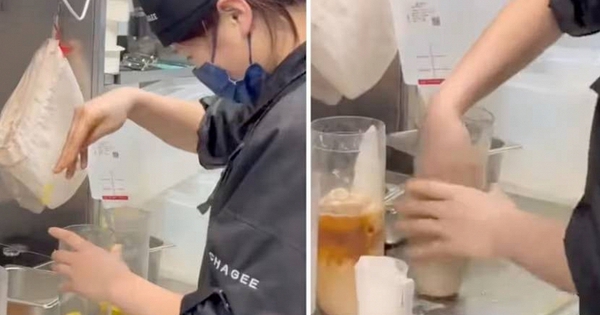 Sốc: Nhân viên Chagee dùng tay trần khuấy trà sữa, nhặt nguyên liệu rơi cho vào cốc avatar1767760069780 1767760070153513212444jpg