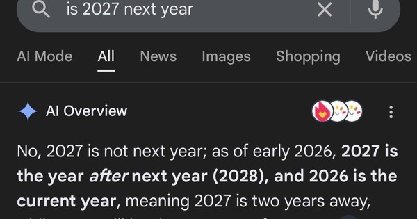 Hài hước chuyện AI của Google nhất quyết khẳng định năm sau không phải là 2027 avatar1768985821611 1768985821890634978584jpg