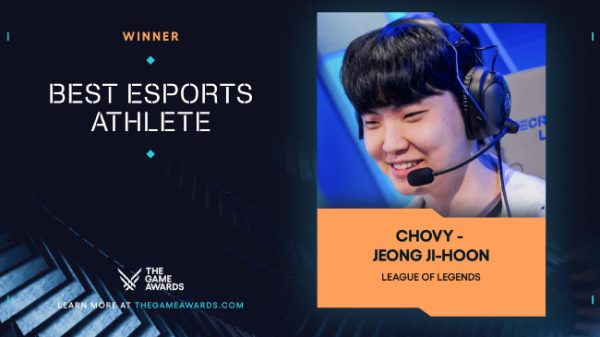Chovy được giải tuyển thủ eSports của năm 2025 trong The Game Awards best esports athlete chovy jeongjpg