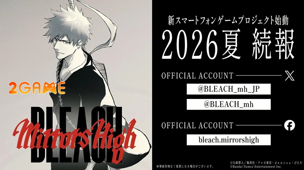 BLEACH Mirrors High – Game mobile mới thuộc series BLEACH dự kiến ra mắt hè 2026 bleach mirrors high game 2