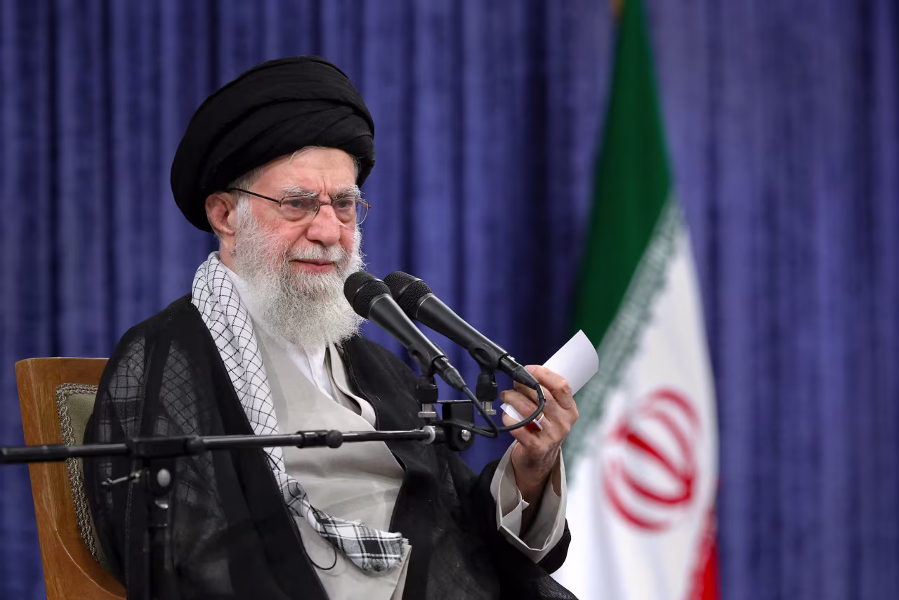 Iran's Supreme Leader Ayatollah Ali Khamenei speaks during a meeting in Tehran, Iran, May 20, 2025.