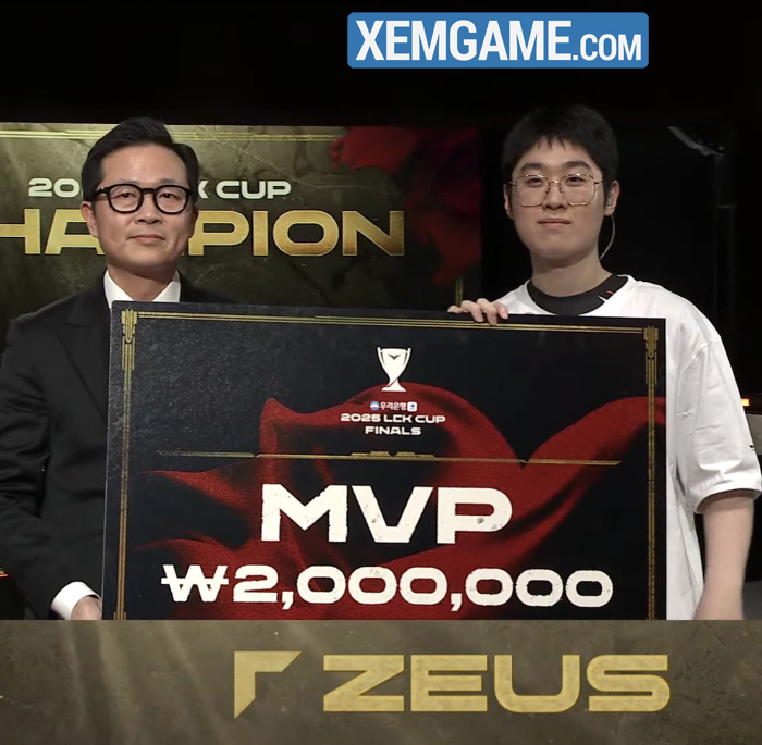 CĐM khó hiểu khi FMVP của LCK Cup 2026 lại không được tiền thưởng như Zeus năm trước cup fmvp lck cup 2