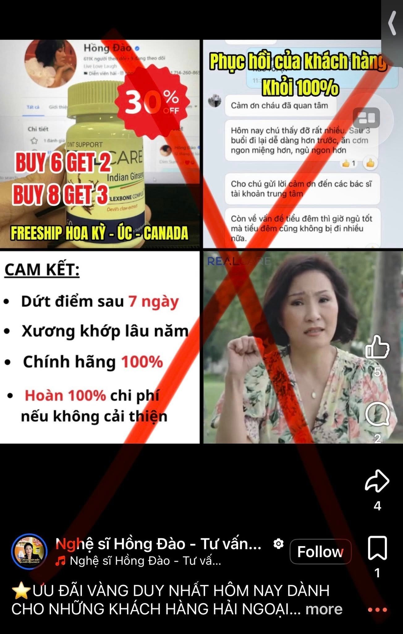 Diễn viên Hồng Đào giải thích về video, hình ảnh bán thuốc giảm cân.