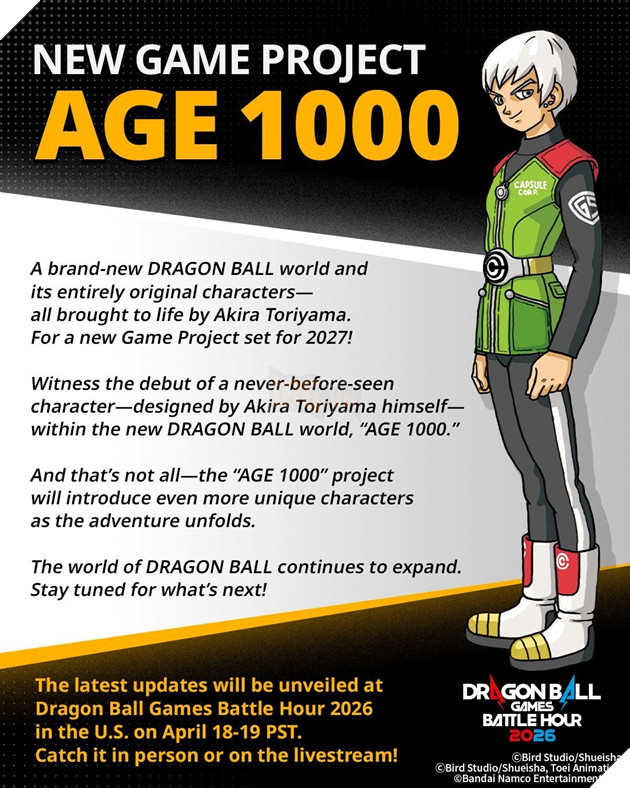 Chưa Hết Tháng 1 Năm 2026, Dragon Ball Đã Hé Lộ Trò Chơi Cho Năm 2027, Lấy Kỷ Nguyên 1000 3