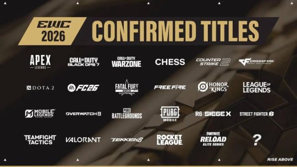 Danh sách các môn thi đấu Esports World Cup 2026 ewc 2026 gamesjpg