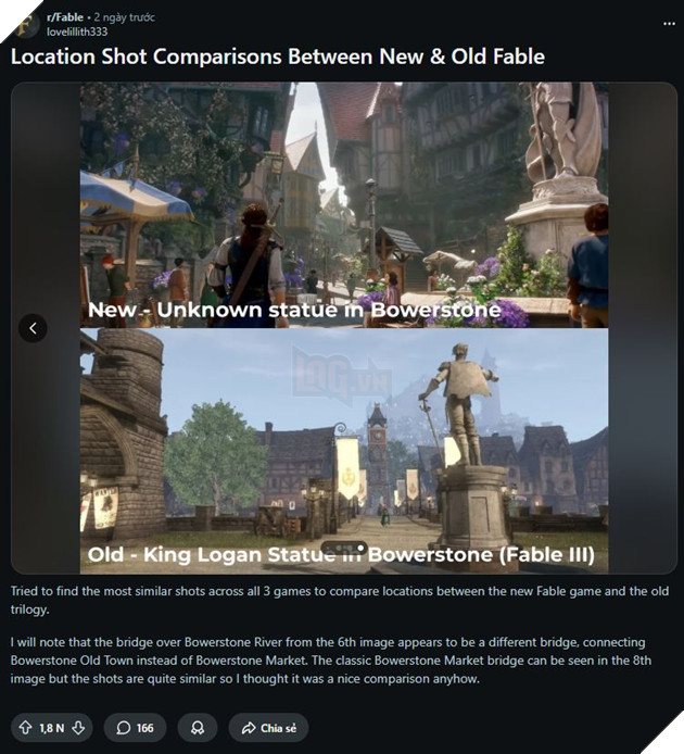 Người Hâm Mộ Fable Tung Loạt Ảnh Hoài Niệm, So Sánh Các Địa Điểm Trong Bản Gốc Với Bản Reboot 2