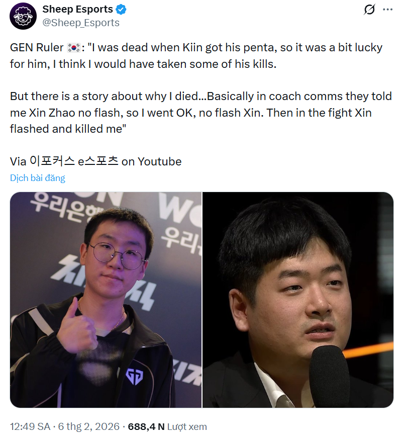 Ruler bị chính nội bộ Gen.G