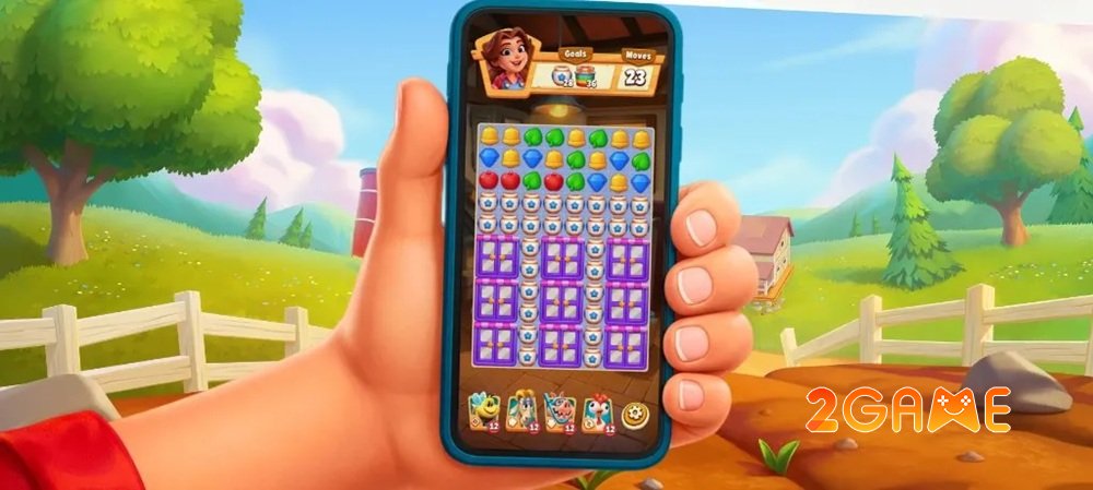 hay-day-match-gameplay-1 Hay Day Match – Tựa game match-3 mở rộng vũ trụ nông trại huyền thoại hay day match gameplay 1