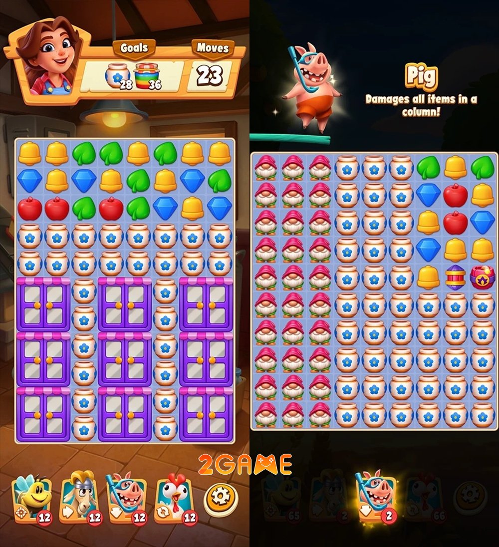 hay-day-match-gameplay-4 Hay Day Match – Tựa game match-3 mở rộng vũ trụ nông trại huyền thoại hay day match gameplay 4