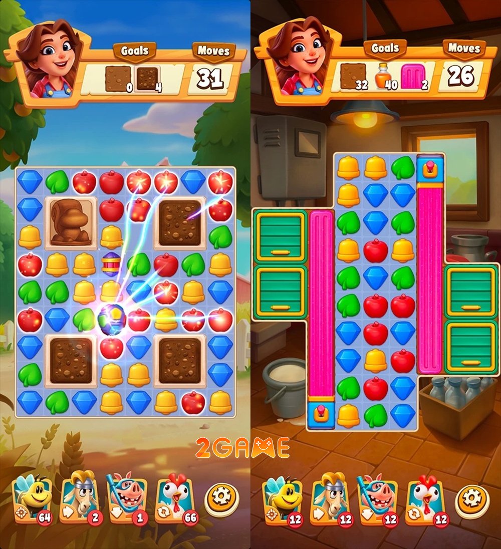 hay-day-match-gameplay-5 Hay Day Match – Tựa game match-3 mở rộng vũ trụ nông trại huyền thoại hay day match gameplay 5