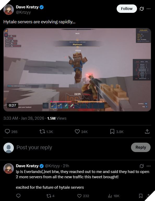 Khi Người Chơi Hytale Biến Trò Chơi Thành Game FPS Phong Cách Call of Duty 2