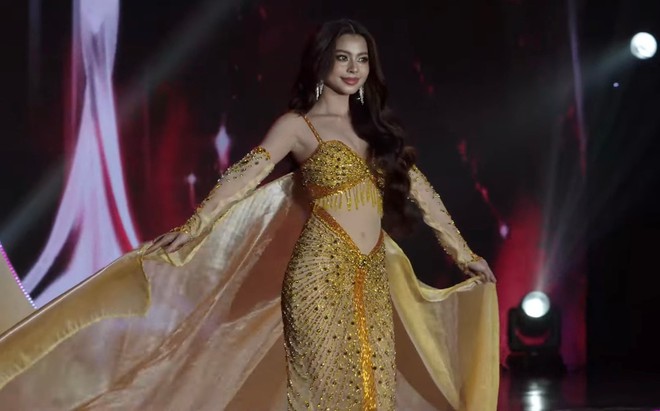 Mai Ngô dùng chiêu khi diễn áo tắm ở bán kết Miss Charm- Ảnh 8.