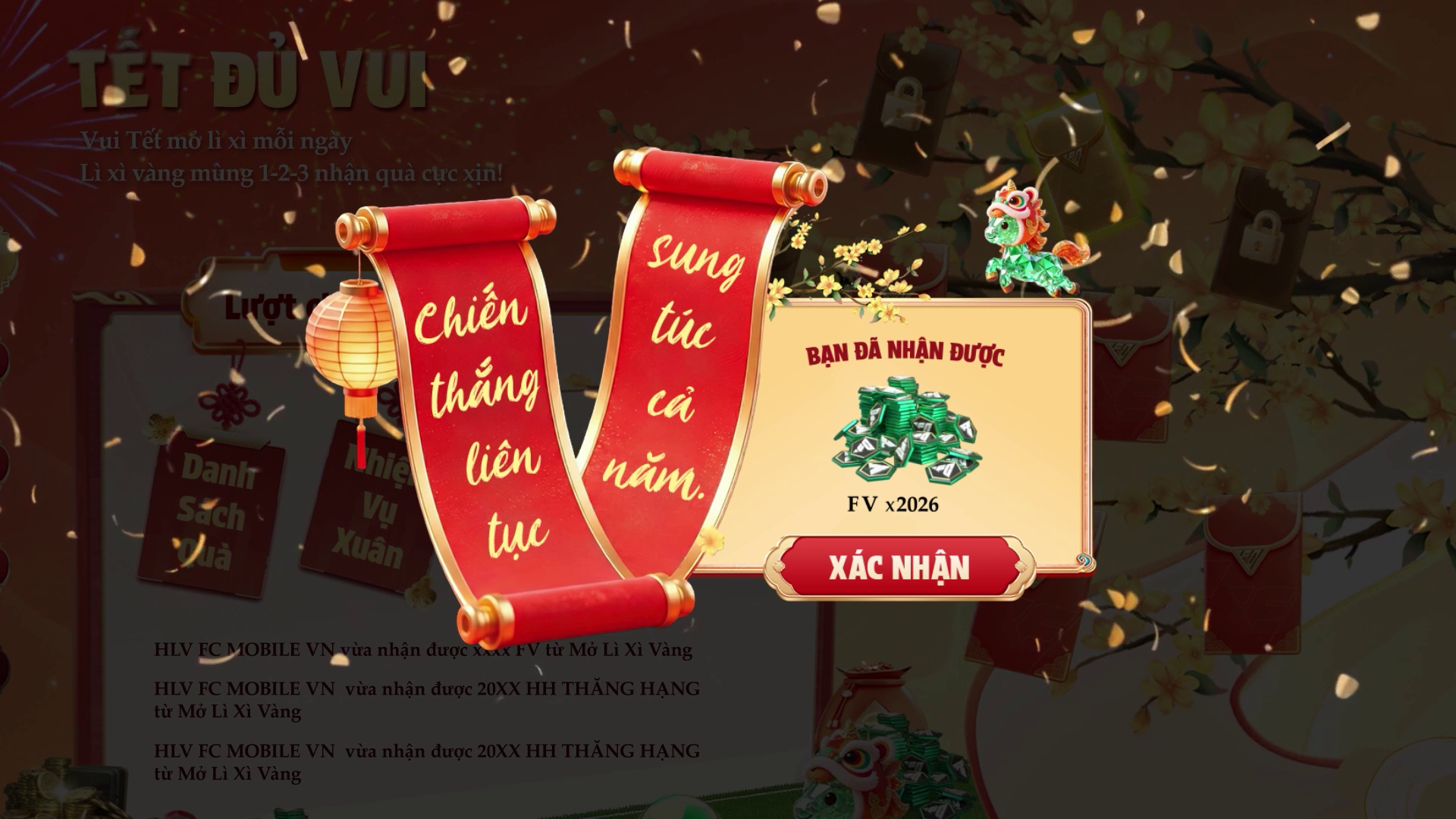 FC Mobile VN tung sự kiện “Tết Đủ Đầy” với loạt quà FC Mobile VN tung sự kiện “Tết Đủ Đầy” với loạt quà