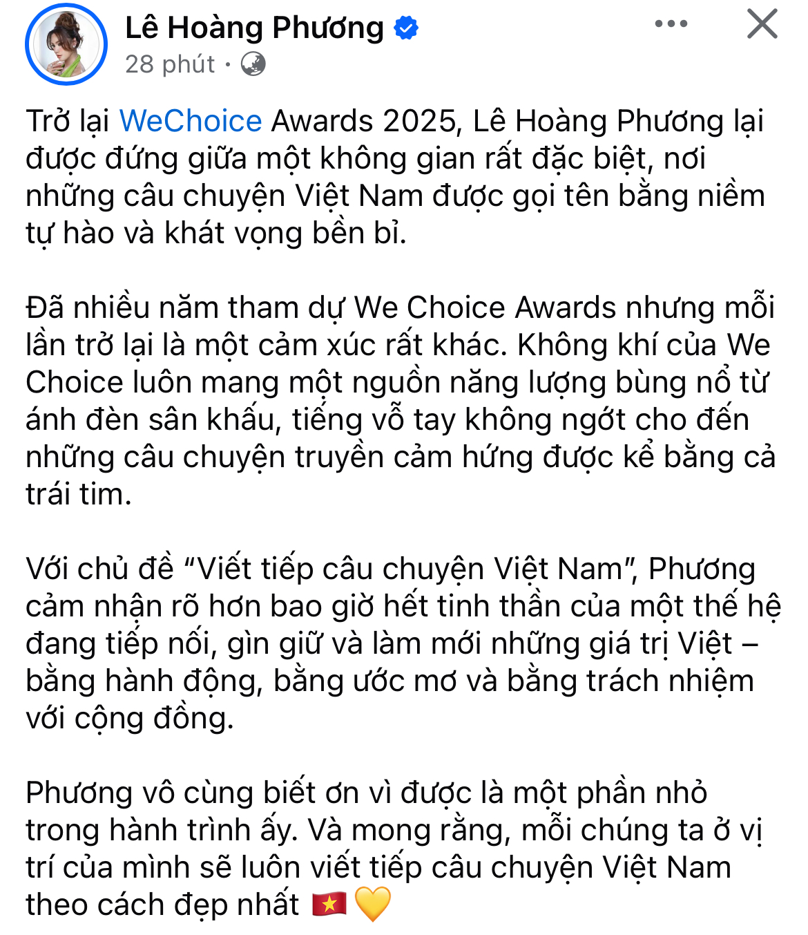 MXH ngập chia sẻ dàn sao Việt sau gala WeChoice Awards: Cảm xúc, ý nghĩa, vỡ oà và hơn thế nữa!- Ảnh 16.