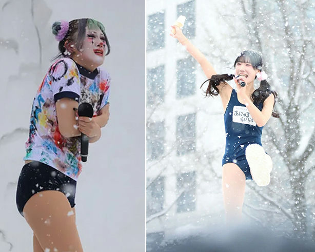 Nhóm idol gây sốc khi lột đồ, mặc bikini biểu diễn giữa tuyết rơi -10°C- Ảnh 4. Nhóm idol gây sốc khi lột đồ, mặc bikini biểu diễn giữa tuyết rơi -10°C- Ảnh 4.