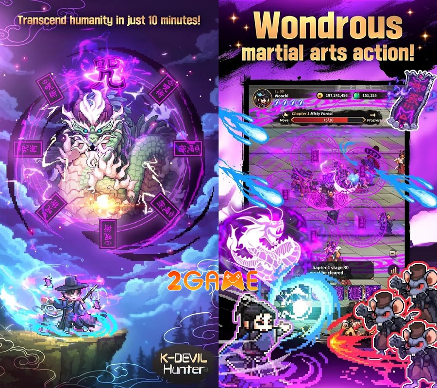 K Devil Hunter – Làn gió mới của game mobile với phong cách hành động retro cổ điển k devil hunter mobile 1