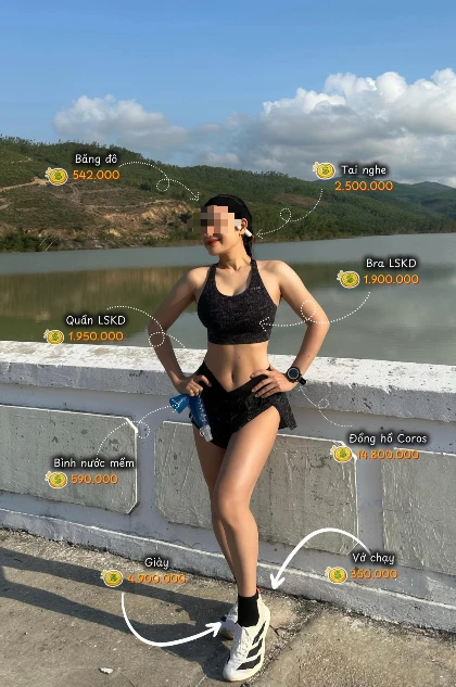 "Bóc giá" outfit tập chạy, hot girl khiến người xem "choáng" với số tiền gây tranh cãi