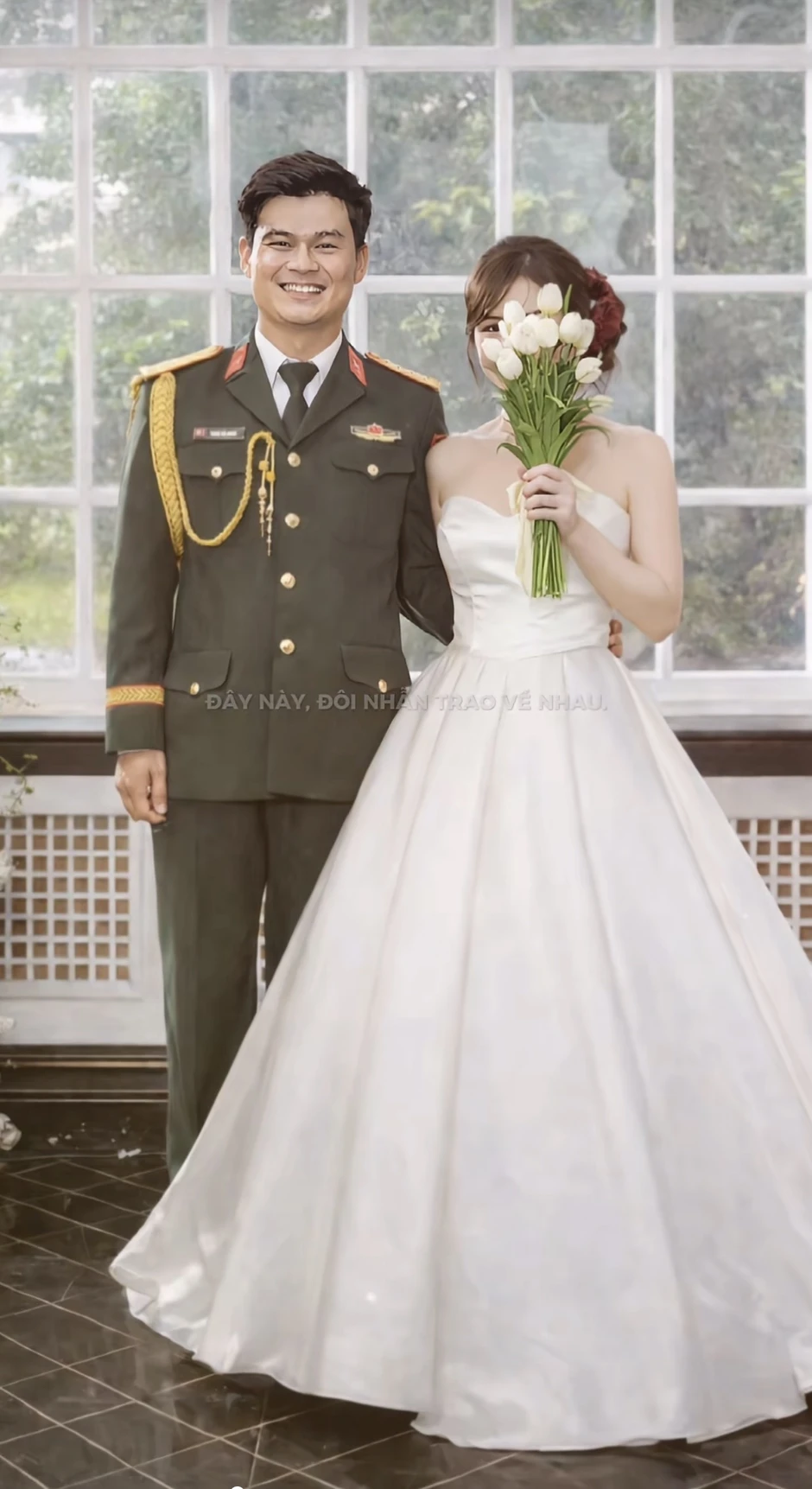 Ảnh cưới của Hoà Minzy và Đại uý quân đội?