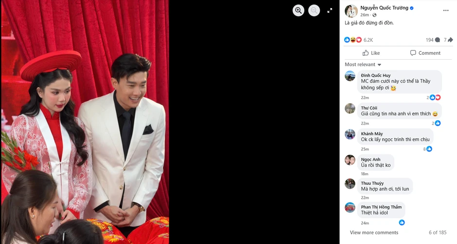 Hình ảnh cưới Ngọc Trinh và Quốc Trường: khoảnh khắc ngọt ngào được chia sẻ