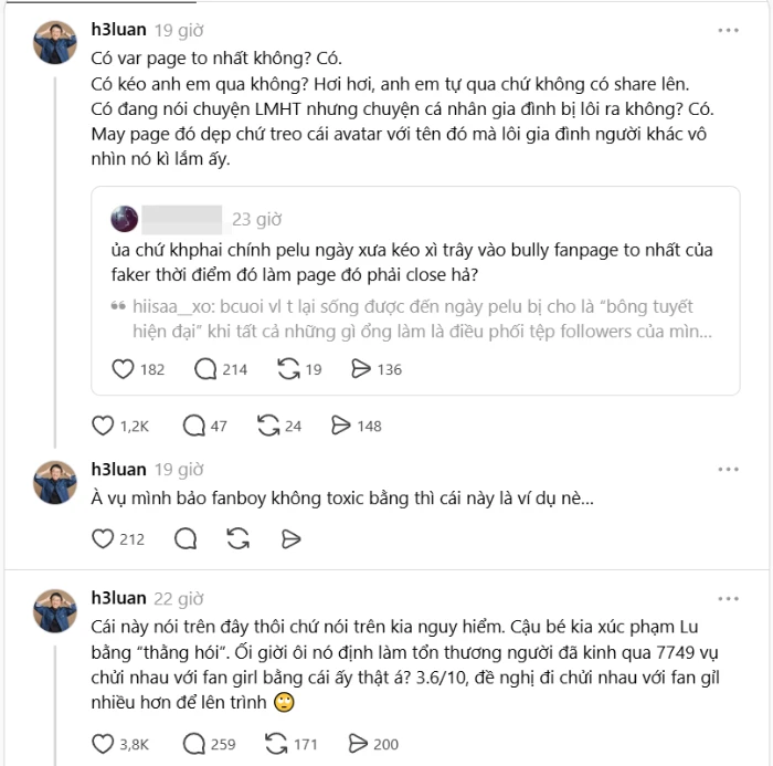 BLV Hoàng Luân bị cộng đồng công kích khi bênh vực cho fanpage của Gen.G BLV Hoàng Luân bị cộng đồng công kích khi bênh vực cho fanpage của Gen.G