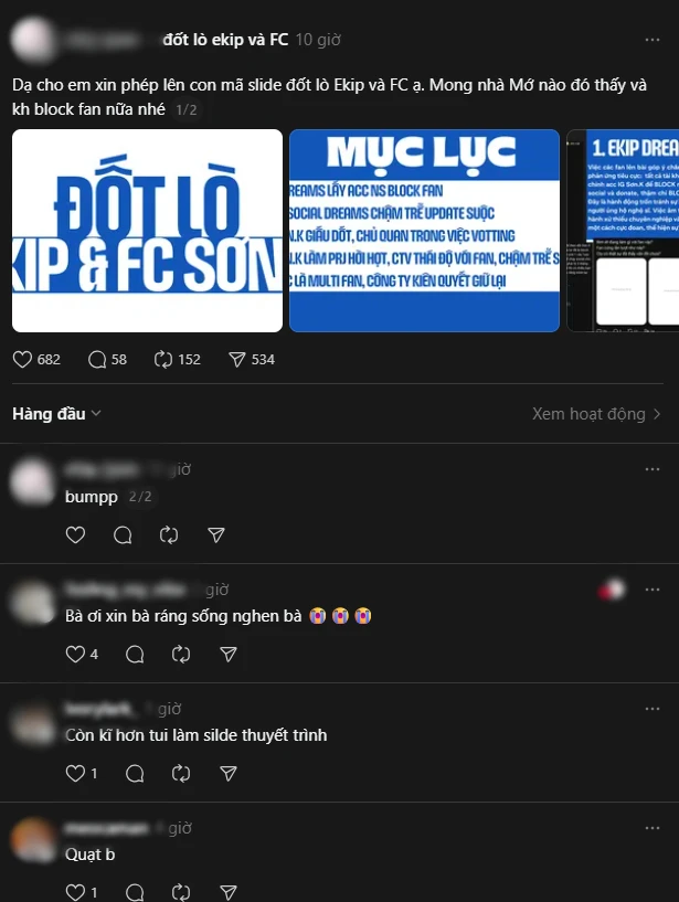 Công ty giải trí đầu tiên ở Việt Nam bị fan gửi hoa khiếu nại