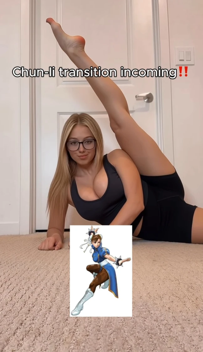 Chun-Li ngoài đời thực trình diễn cú xoạc chân thẳng tắp, được so sánh với Lê Bống