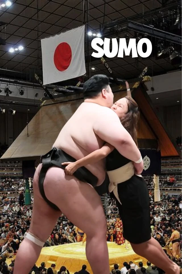 Đấu vật với sumo, hot girl xinh đẹp khiến tất cả thích thú