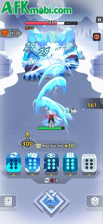 Dicero - Tung xúc xắc để nhân vật chiến đấu với bọn quái vật