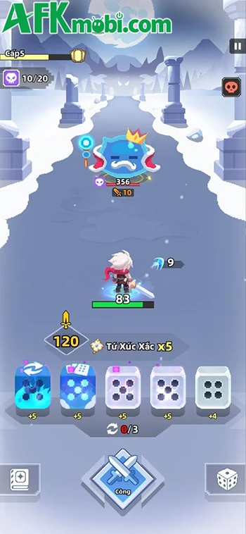 Dicero - Tung xúc xắc để nhân vật chiến đấu với bọn quái vật