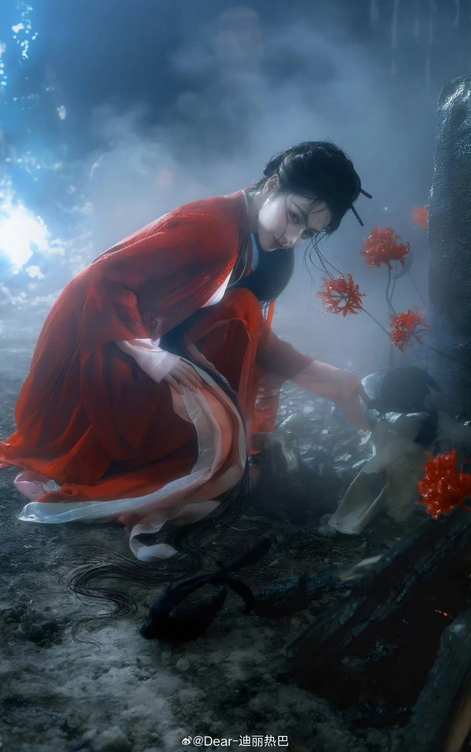 Địch Lệ Nhiệt Ba là mỹ nhân hồng y đẹp nhất Trung Quốc hiện tại