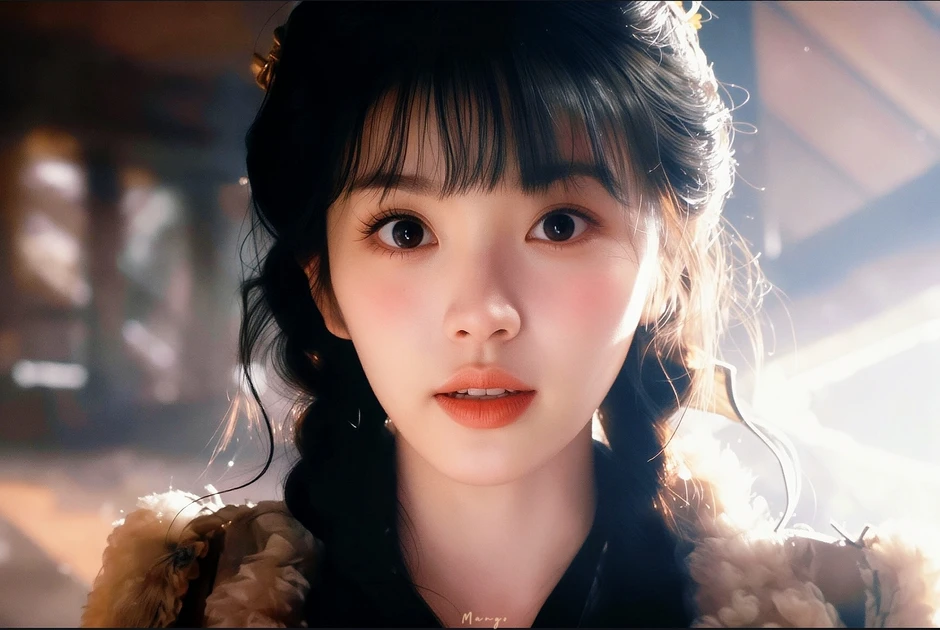 Điền Hi Vi như nữ thần tuyết trắng