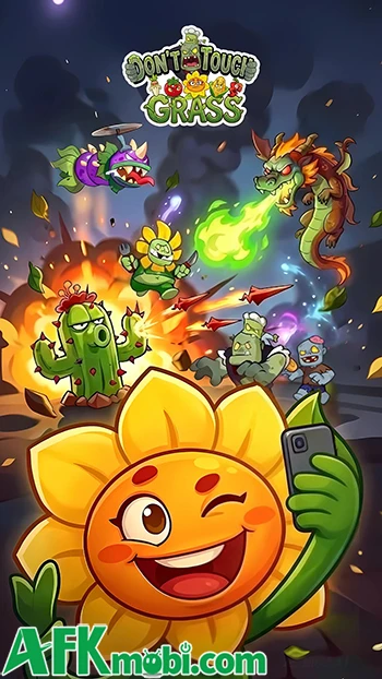 Don't Touch Grass game phòng thủ auto-shooter roguelike
